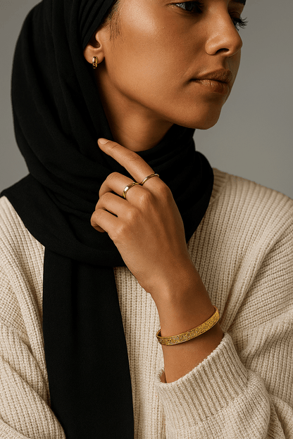 Bracelet Manchette Ayat al-Kursî – Acier Inoxydable 304